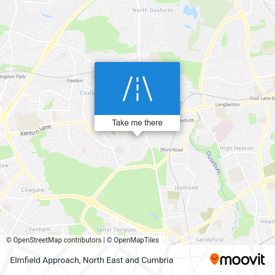 Elmfield Approach map