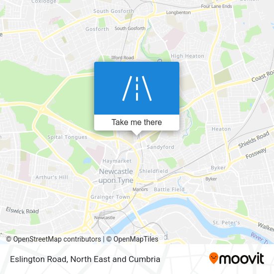Eslington Road map
