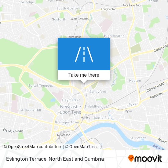 Eslington Terrace map