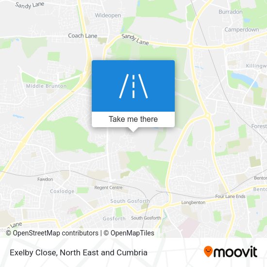 Exelby Close map