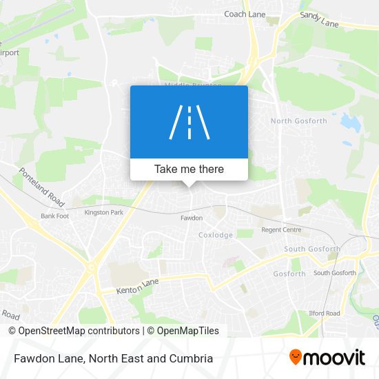 Fawdon Lane map