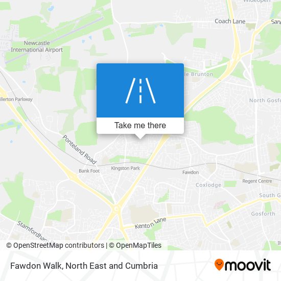 Fawdon Walk map