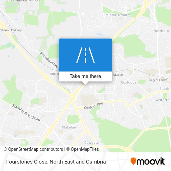 Fourstones Close map