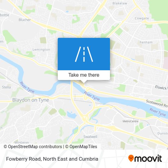 Fowberry Road map