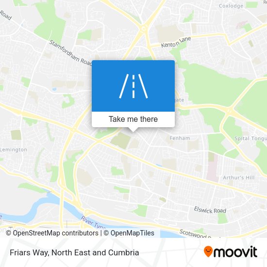 Friars Way map