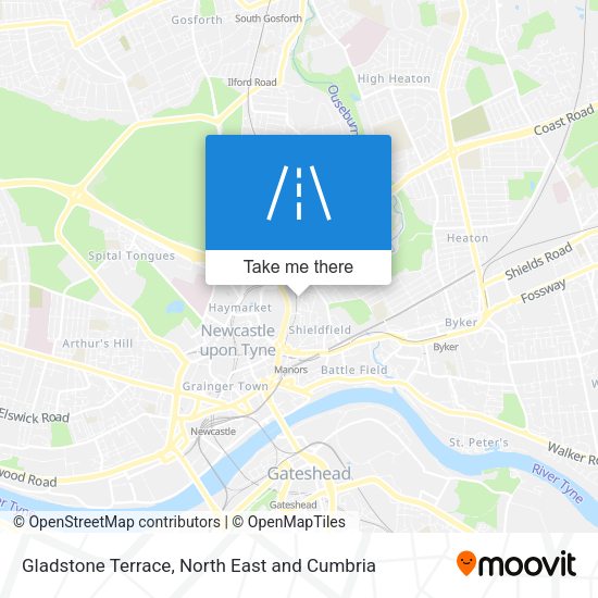 Gladstone Terrace map