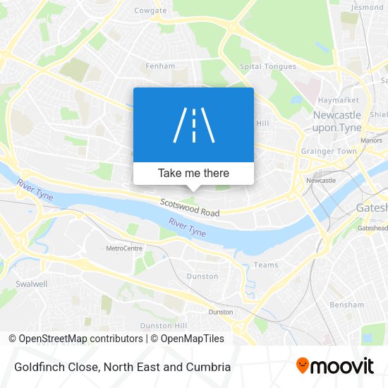 Goldfinch Close map