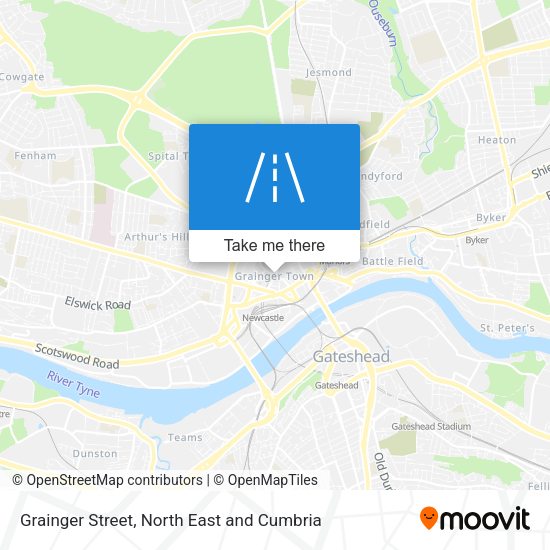 Grainger Street map