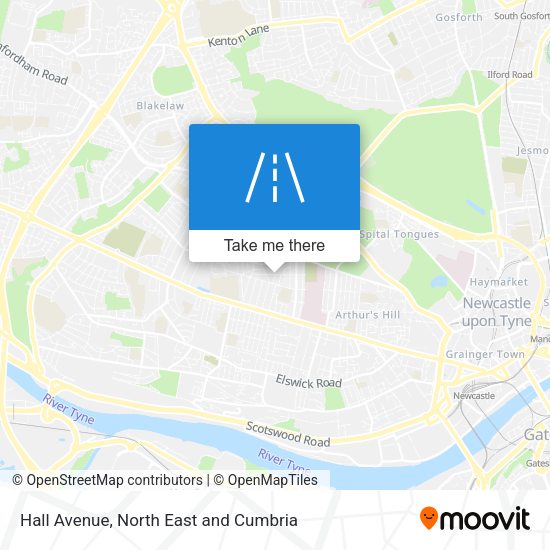 Hall Avenue map