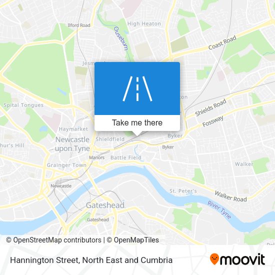 Hannington Street map