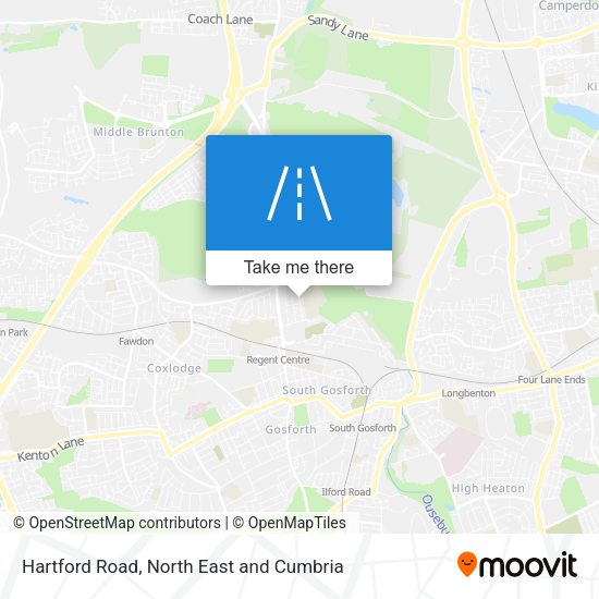 Hartford Road map