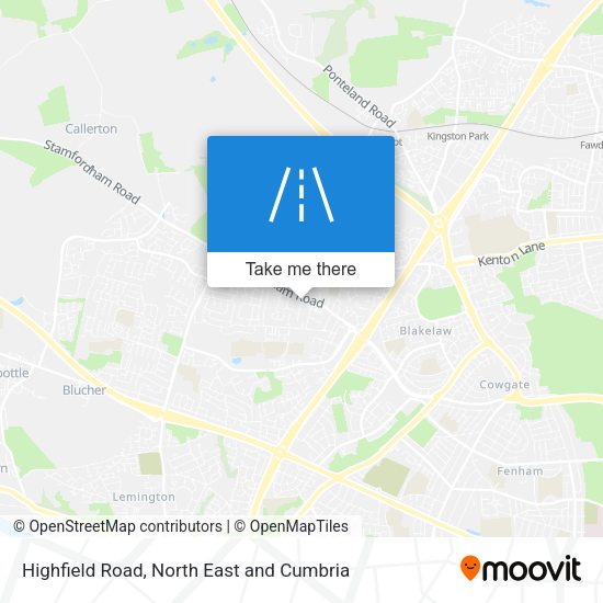Highfield Road map