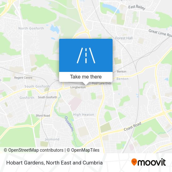 Hobart Gardens map