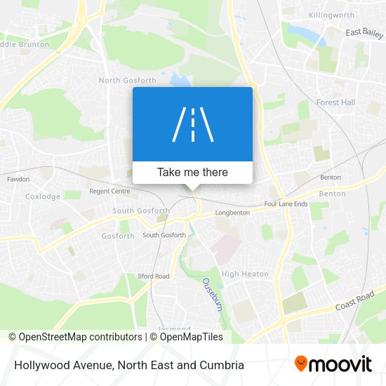 Hollywood Avenue map