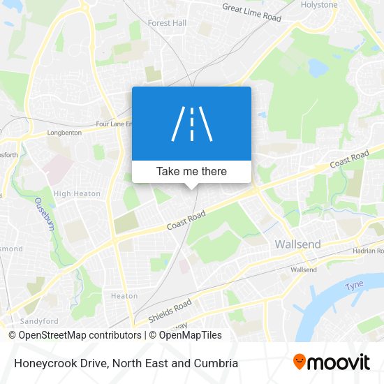 Honeycrook Drive map