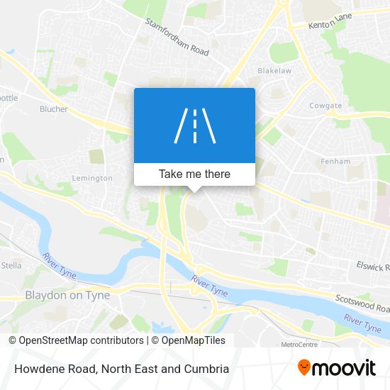 Howdene Road map