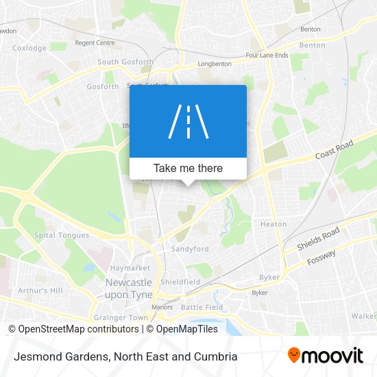 Jesmond Gardens map