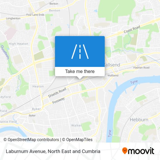 Laburnum Avenue map
