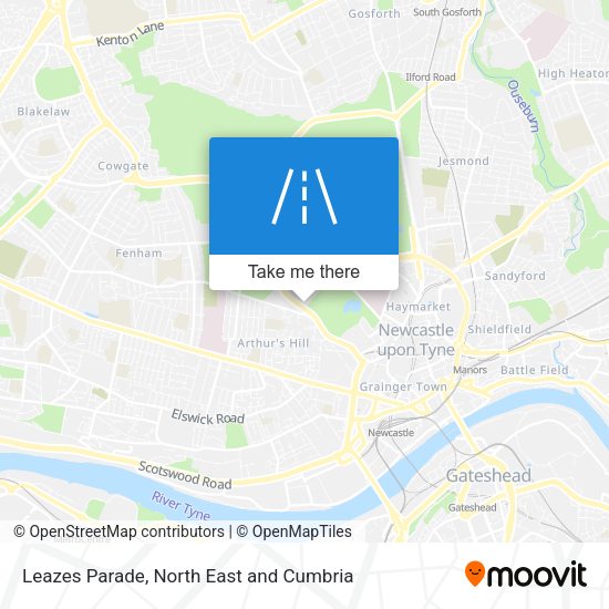 Leazes Parade map