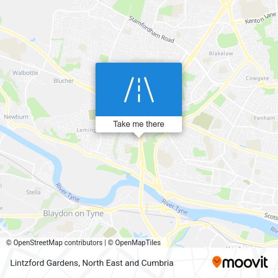 Lintzford Gardens map