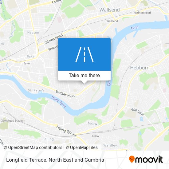 Longfield Terrace map