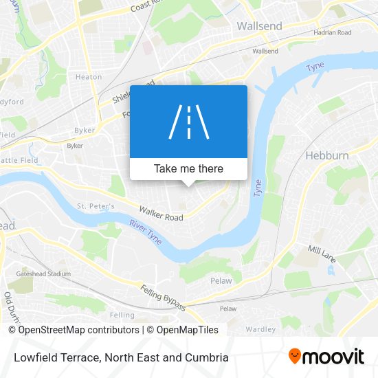 Lowfield Terrace map