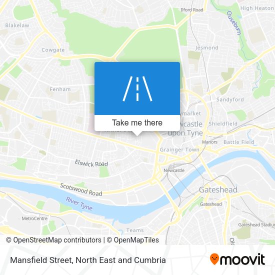 Mansfield Street map