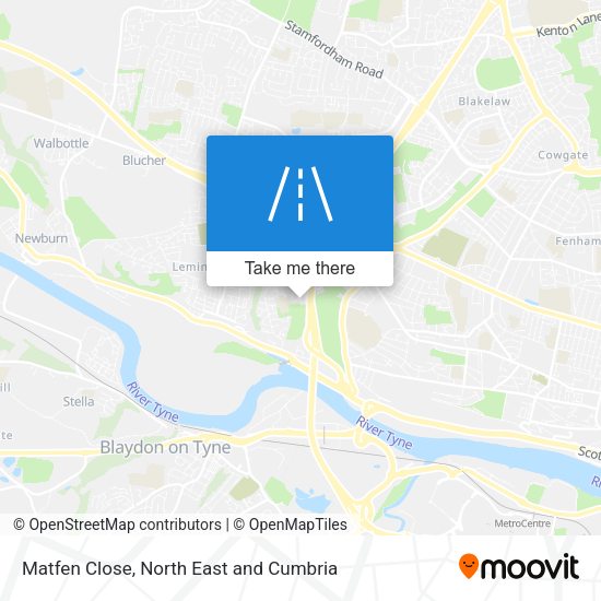 Matfen Close map