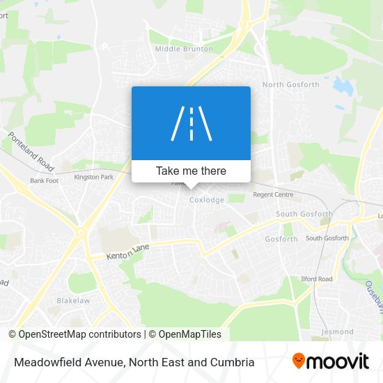 Meadowfield Avenue map