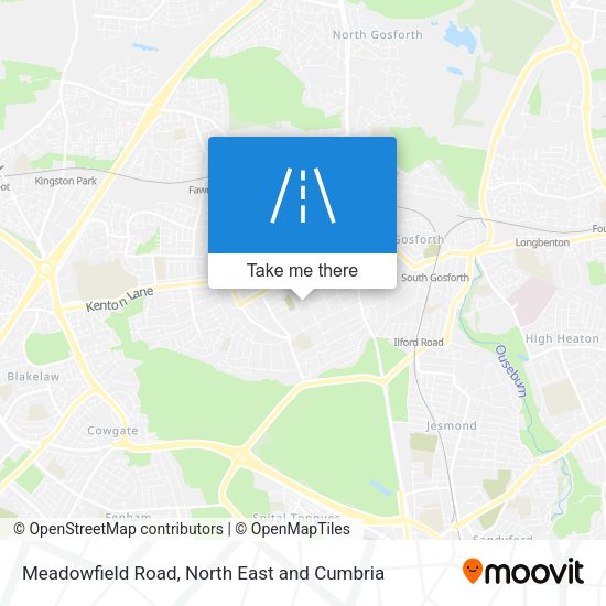 Meadowfield Road map