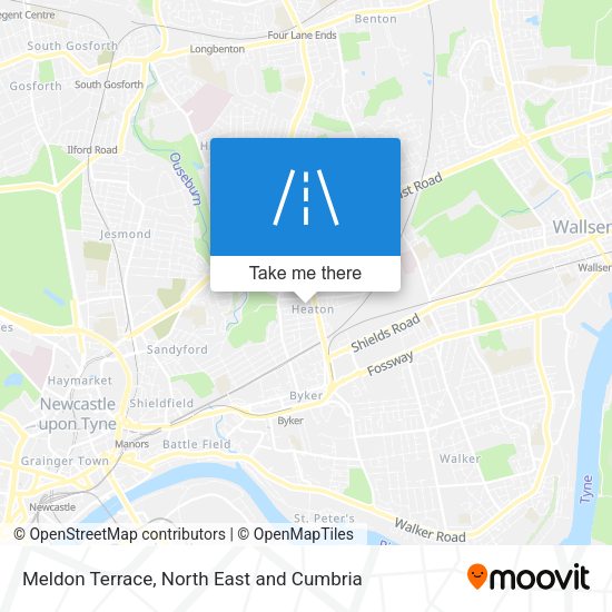 Meldon Terrace map