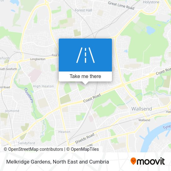 Melkridge Gardens map