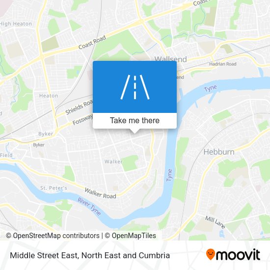 Middle Street East map