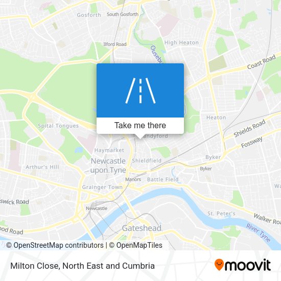 Milton Close map