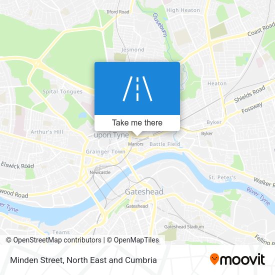 Minden Street map