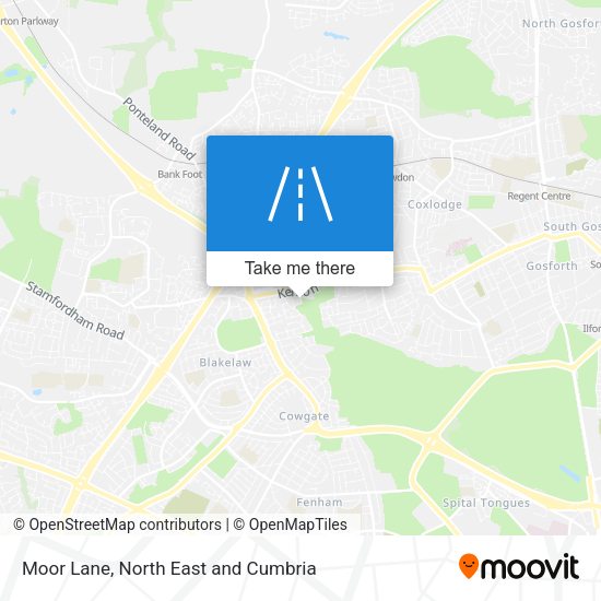 Moor Lane map