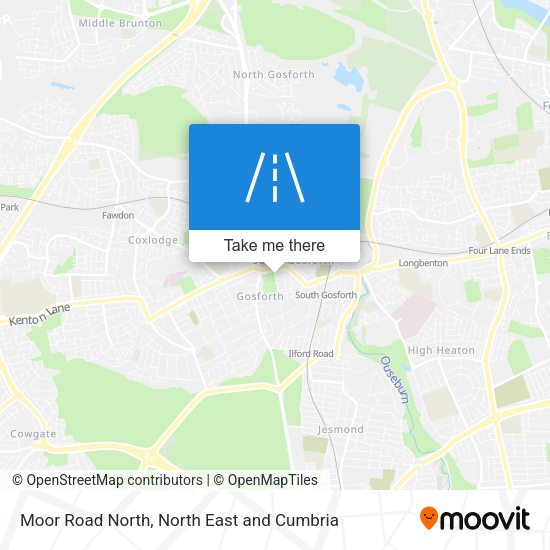 Moor Road North map