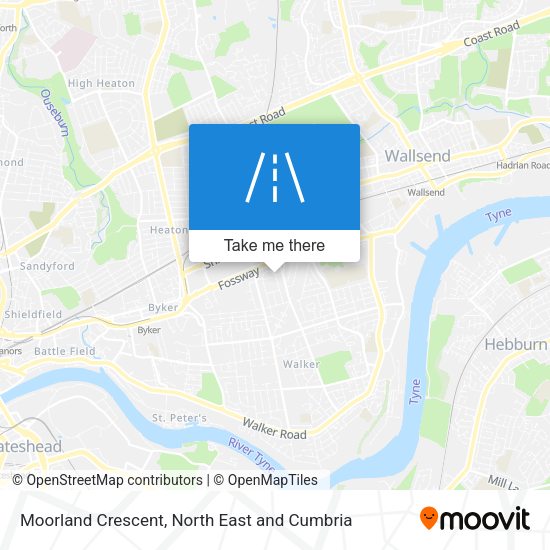 Moorland Crescent map