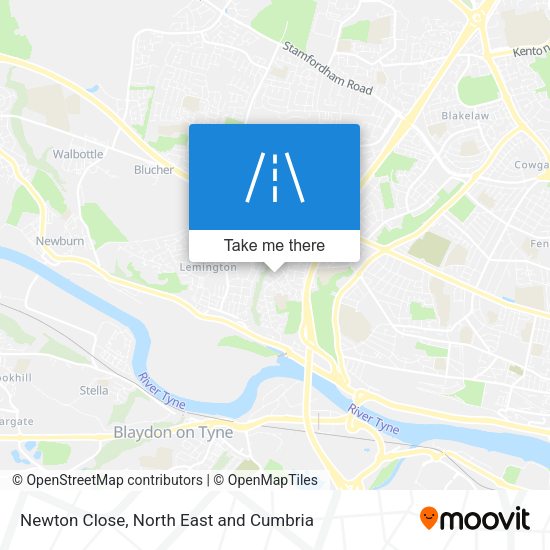 Newton Close map