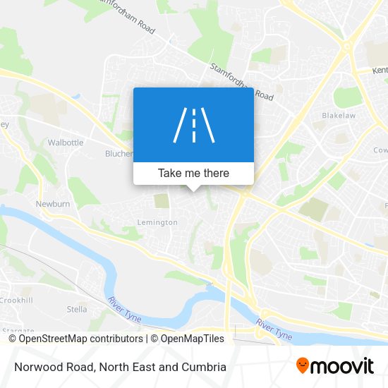 Norwood Road map