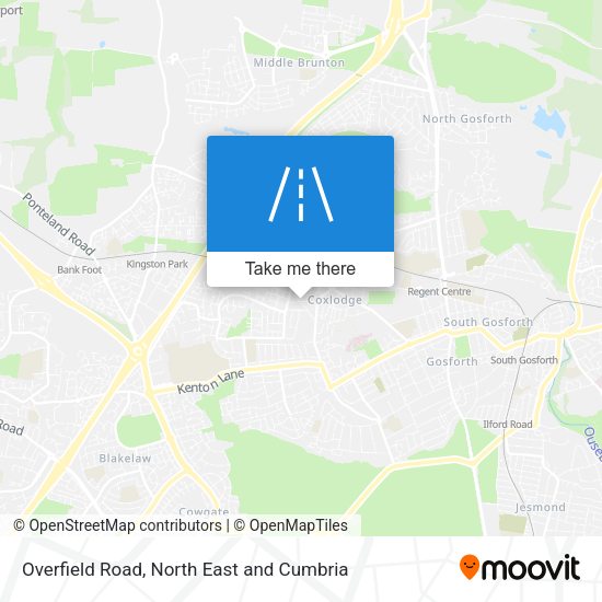 Overfield Road map