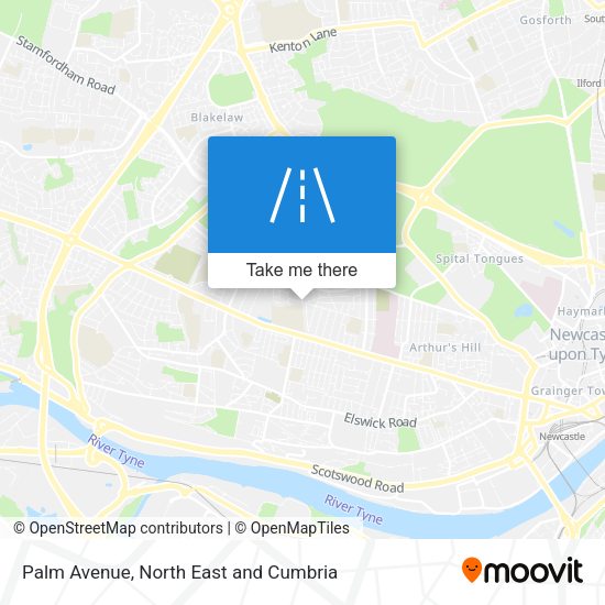 Palm Avenue map