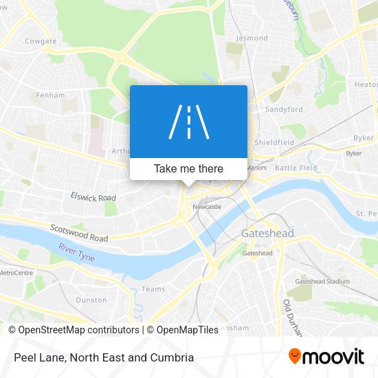 Peel Lane map