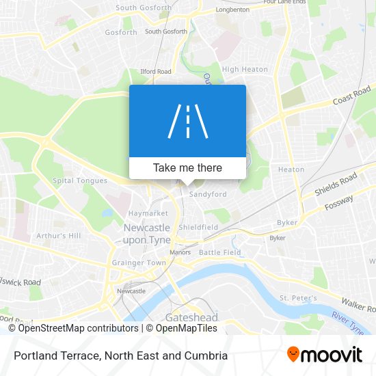 Portland Terrace map