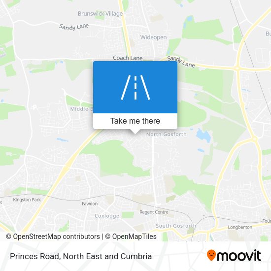 Princes Road map