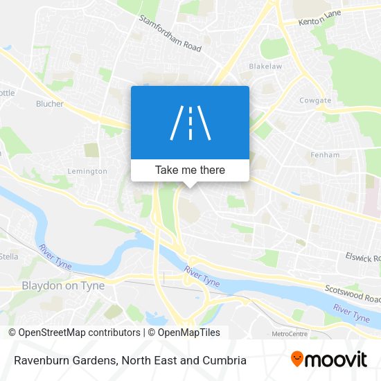 Ravenburn Gardens map