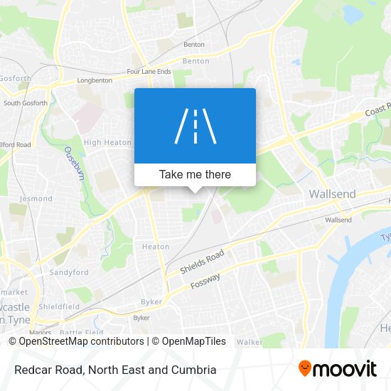 Redcar Road map