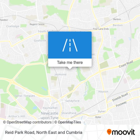 Reid Park Road map