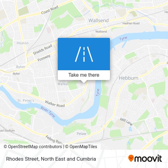 Rhodes Street map