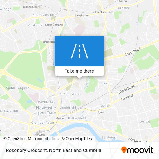 Rosebery Crescent map